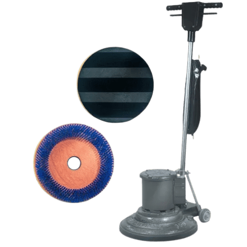 Enceradeira industrial 1/2 hp 350 mm com escova de nylon e suporte CL350