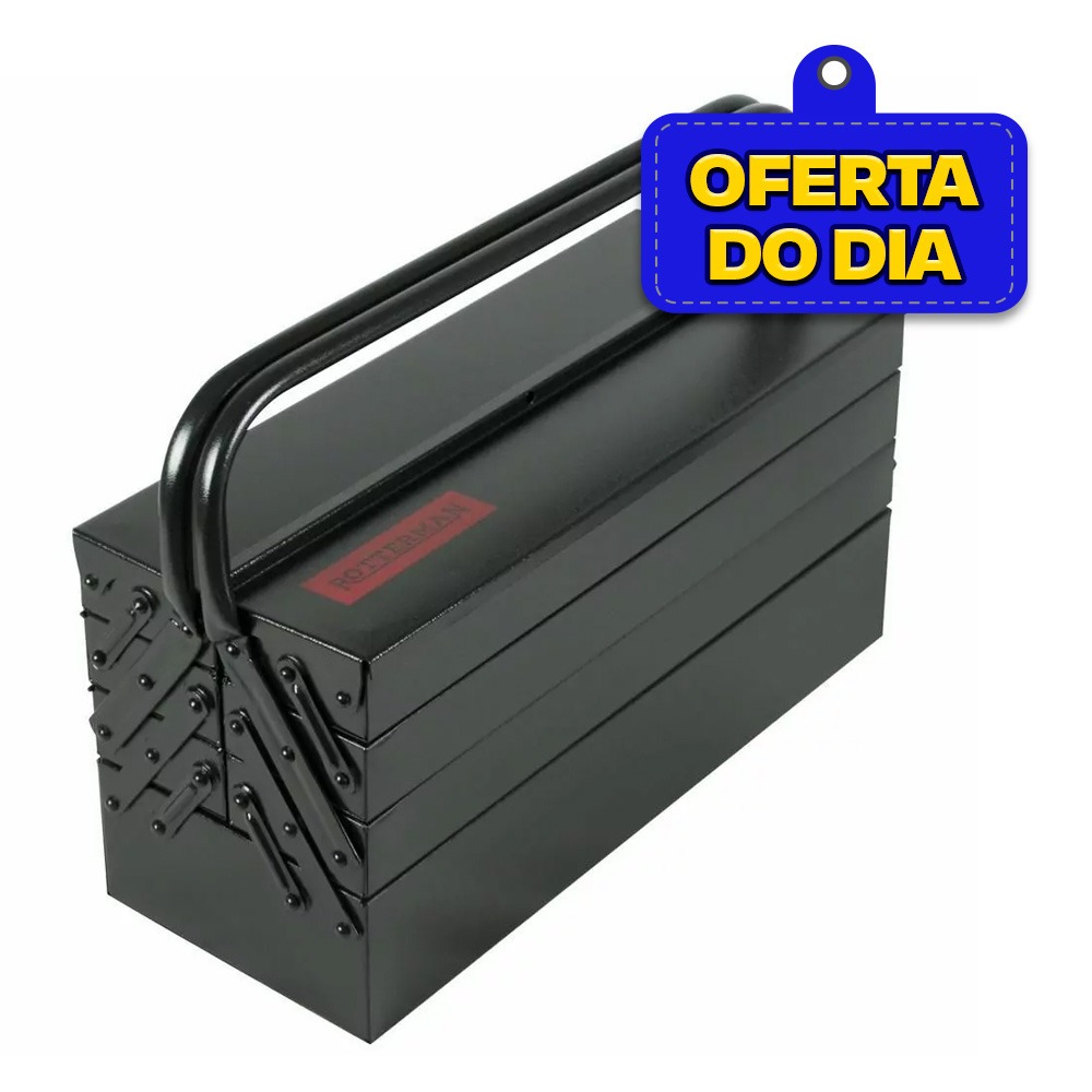 Caixa de ferramentas sanfonada com 7 gavetas