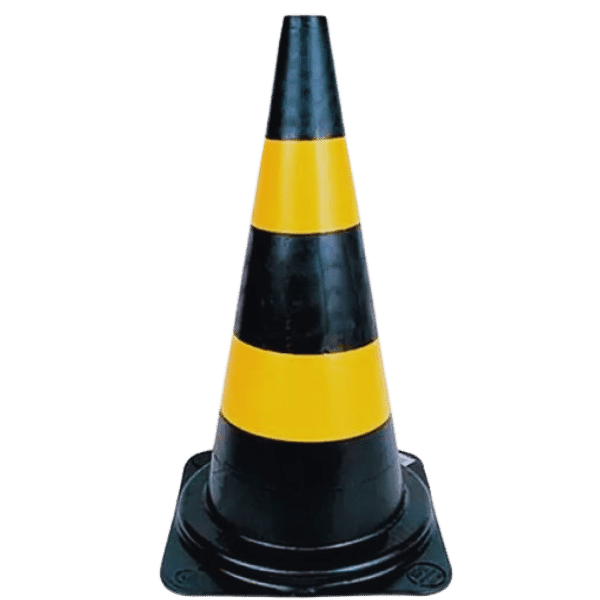 Cone para sinalizao 75 cm com 2 faixas RM-44