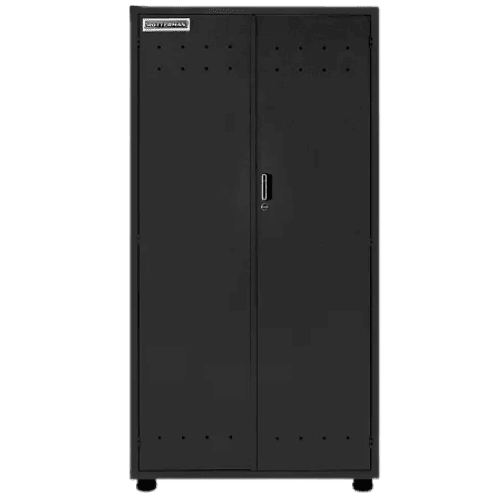 Armário para ferramentas com 4 prateleiras e 2 portas preto - RLL-110P