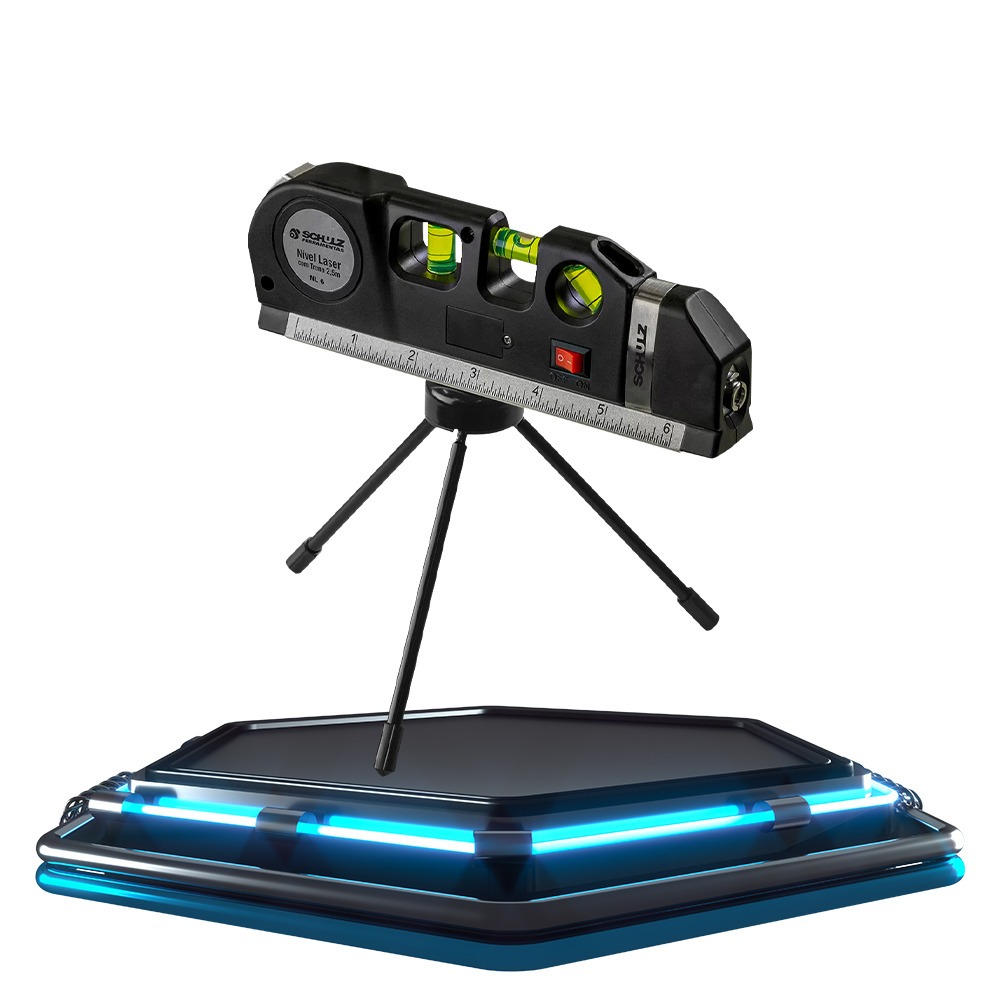 Nvel a laser alcance de 6 metros com trena