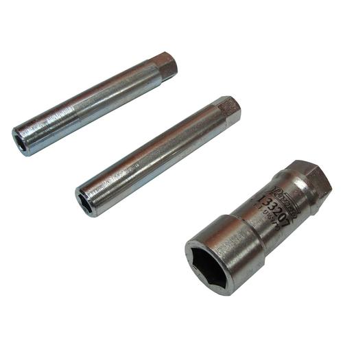 Conjunto soquete vazado 18 mm 2 adaptadores para porca - 133207 Conjunto soquete vazado 18 mm 2 adaptadores para porca - 133207