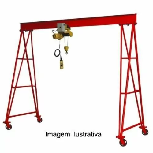 Guindaste pórtico tubular móvel capacidade para 3 toneladas - RLL-3000 