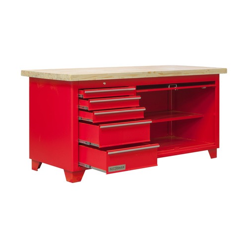 Bancada fechada com 5 gavetas e 1 porta retrátil - RLL-217A Bancada fechada com 5 gavetas e 1 porta retrátil - RLL-217A