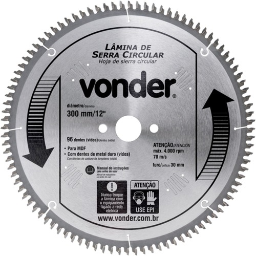 Disco de serra para madeira 300 x 30 mm 96 dentes