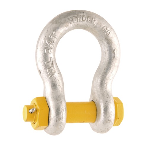 Manilha curva para cabo de a�o com porca e pino  �