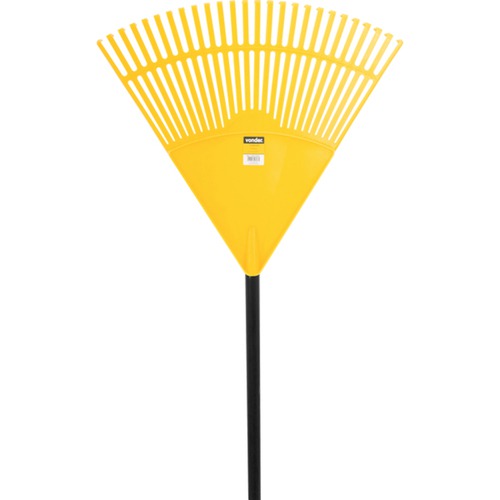 Vassoura pl�stica para grama 26 dentes com cabo 6 p�s