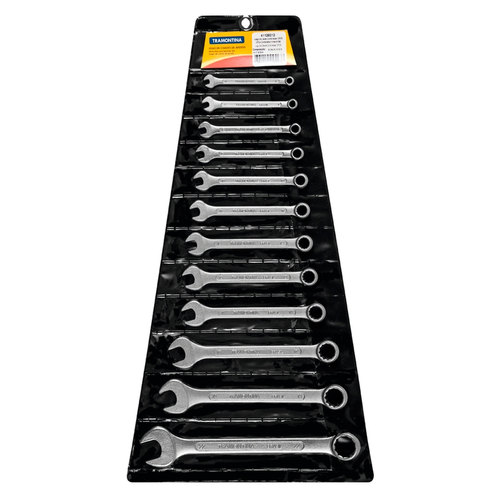 Jogo de chave combinada de 6 a 22 mm em aço especial com 12 peças  Jogo de chave combinada de 6 a 22 mm em aço especial com 12 peças