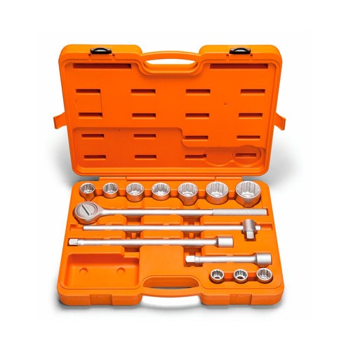 Jogo de soquete estriado de 22 a 50 mm encaixe de 3/4