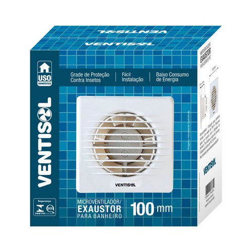 Exaustor para banheiro dimetro de 100 mm - LINHA RESIDENCIAL  220V