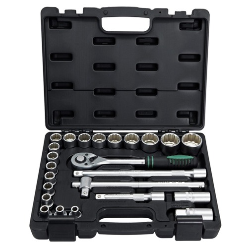 Jogo de soquete estriado de 8 a 32 mm encaixe de 1/2