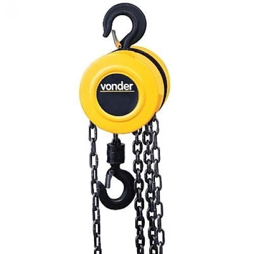 Talha manual com capacidade de 500 kg e 5 metros de corrente	