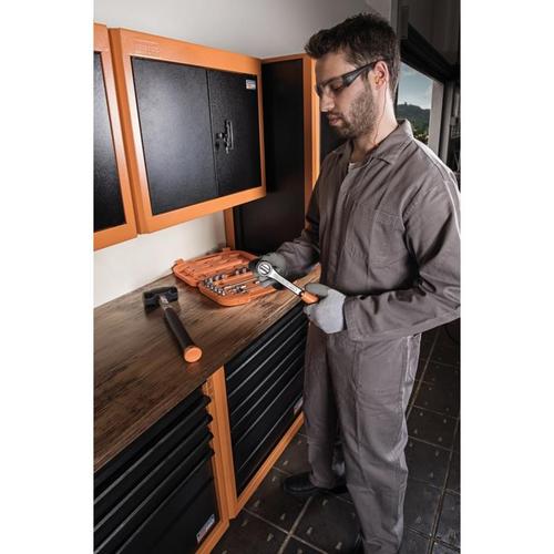 Armário para ferramentas 1 porta com visor + 29 gavetas plásticas laranja Armário para ferramentas 1 porta com visor + 29 gavetas plásticas laranja