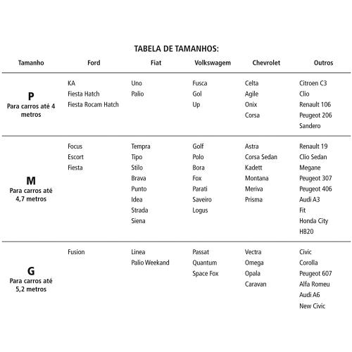 Capa de prote��o imperme�vel para autom�vel tamanho P