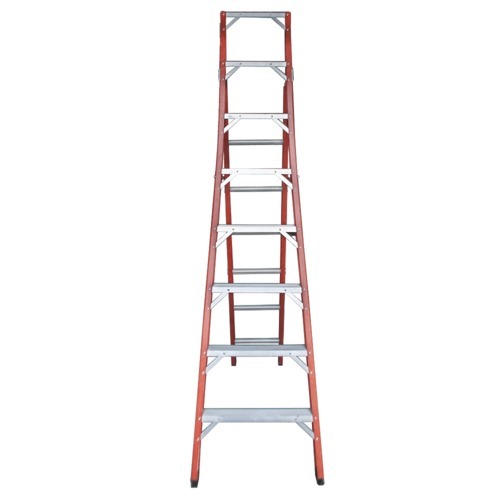 Escada de fibra de vidro 8 x 13 degraus 2,40 x 4,15 m modelo multiuso - FMU-8/13 Escada de fibra de vidro 8 x 13 degraus 2,40 x 4,15 m modelo multiuso - FMU-8/13