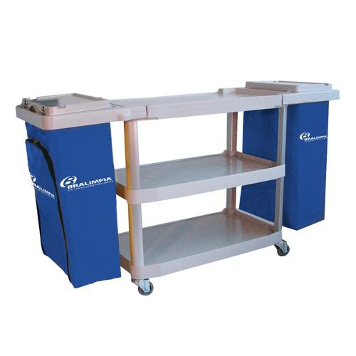 Carro funcional extra com 2 bolsas azul - CEAZAZ Carro funcional extra com 2 bolsas azul - CEAZAZ