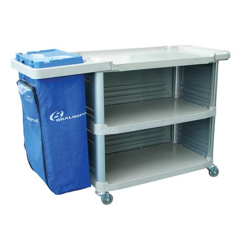 Carro funcional extra com 1 bolsa com fechamento