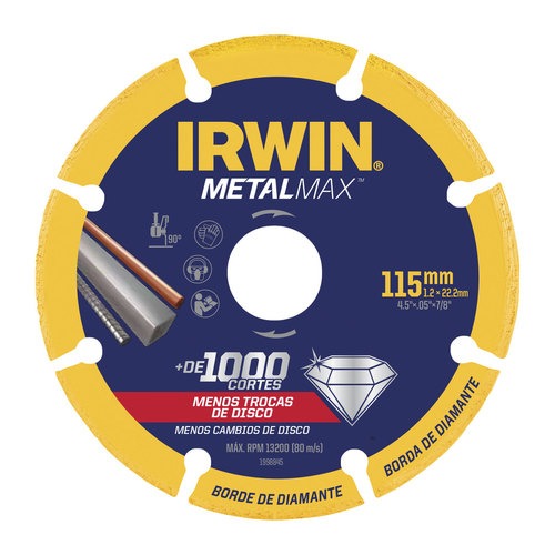 Disco diamantado 115 mm para metais - Metalmax Disco diamantado 115 mm para metais - Metalmax