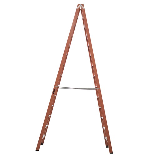 Escada de fibra de vidro 14 degraus 4,2 m modelo americana dupla - ESC14420 Escada de fibra de vidro 14 degraus 4,2 m modelo americana dupla - ESC14420