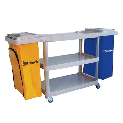 Carro funcional extra com 2 bolsas amarela e azul - CEAMAZ Carro funcional extra com 2 bolsas amarela e azul - CEAMAZ