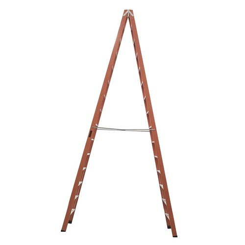 Escada tesoura dupla em fibra de vidro 15 degraus 4,50 m - ESC15450 Escada tesoura dupla em fibra de vidro 15 degraus 4,50 m - ESC15450