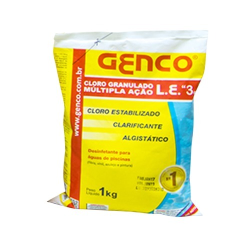 Cloro granulado mltipla ao 3 em 1 - 1 kg