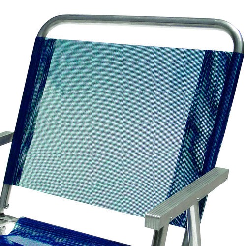Cadeira de praia em alumínio dobrável azul Cadeira de praia em alumínio dobrável azul