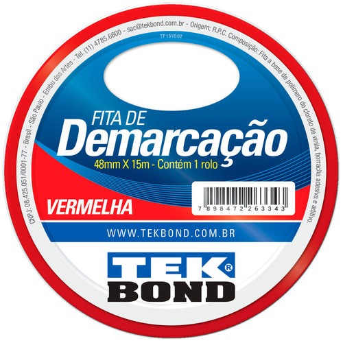 Fita adesiva para demarca��o 48 mm x 15 m 