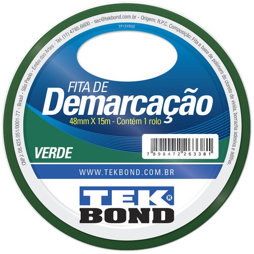 Fita adesiva para demarcao 48 mm x 15 m 