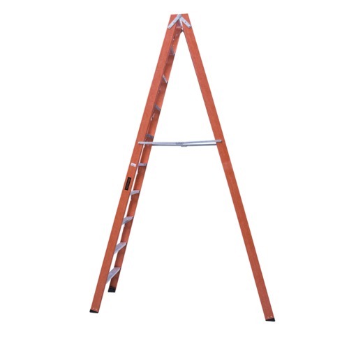 Escada tesoura dupla em fibra de vidro 10 degraus 3 m - ESC10300 Escada tesoura dupla em fibra de vidro 10 degraus 3 m - ESC10300