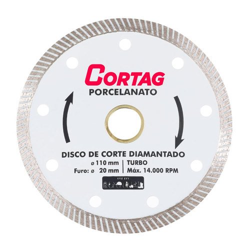 Disco diamantado turbo 110 mm para porcelanato