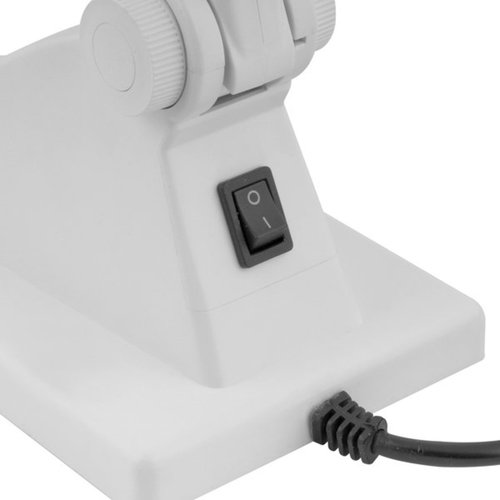 Lupa 90mm articulada com LED e base para bancada   110V/220V