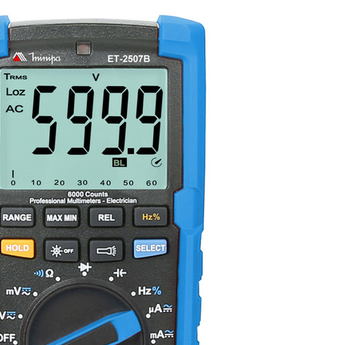 Multímetro digital portátil CAT IV ET-2507B  Multímetro digital portátil CAT IV ET-2507B