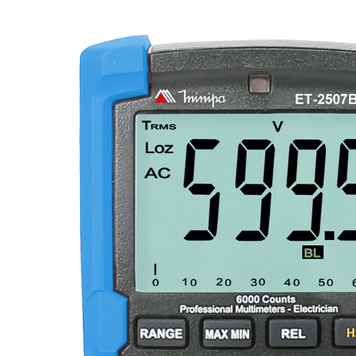 Multímetro digital portátil CAT IV ET-2507B  Multímetro digital portátil CAT IV ET-2507B