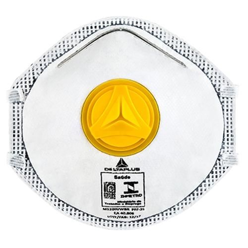 Kit 10 Máscaras contra poeiras e névoas com válvula carvão ativado N95 PFF2 - CONFORT Kit 10 Máscaras contra poeiras e névoas com válvula carvão ativado N95 PFF2 - CONFORT