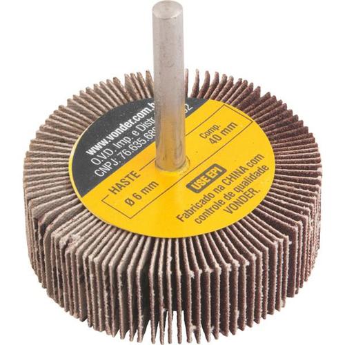 Roda de lixa 60 mm x 20 mm com haste grão 120 Roda de lixa 60 mm x 20 mm com haste grão 120