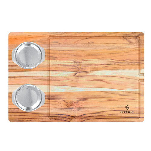 Tábua de madeira para churrasco com bandeja 30 x 44 cm - 1201 Tábua de madeira para churrasco com bandeja 30 x 44 cm - 1201