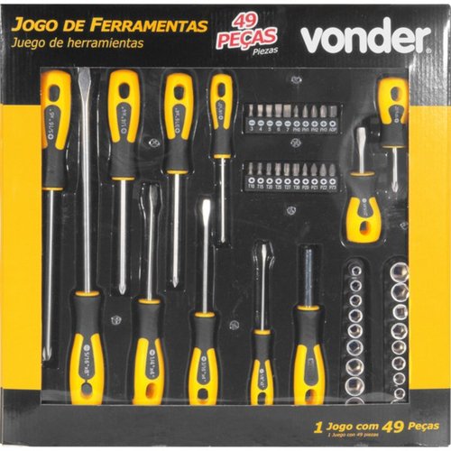 Jogo de ferramentas manuais com 49 peas