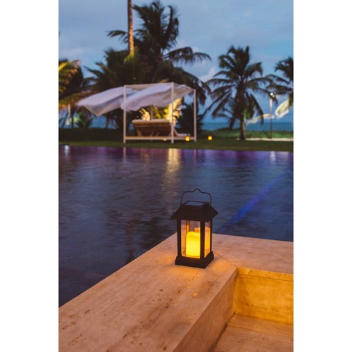 Lumin�ria vela solar decorativa de led �mbar