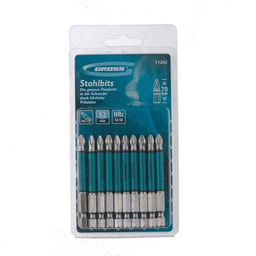 Jogo de bits phillips ph2 x 70 mm encaixe 1/4 Jogo de bits phillips ph2 x 70 mm encaixe 1/4