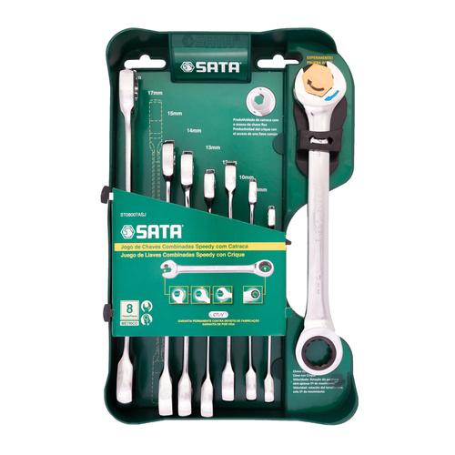 Jogo de chave combinada com catraca 8 a 19 mm - Speed Jogo de chave combinada com catraca 8 a 19 mm - Speed