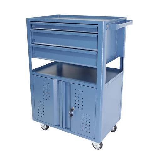 Carrinho para ferramentas com 3 gavetas e 2 portas 