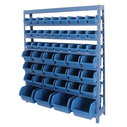 Estante metálica com 49 gavetas medidas diversas azul - NE49A Estante metálica com 49 gavetas medidas diversas azul - NE49A