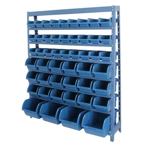 Estante metálica com 49 gavetas medidas diversas azul - NE49A