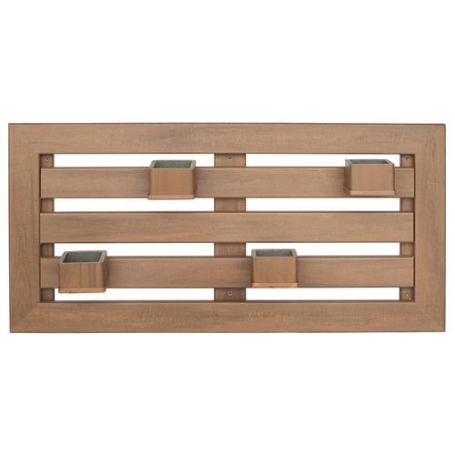 Floreira horizontal em madeira plástica 600 x 1200 mm ipê Floreira horizontal em madeira plástica 600 x 1200 mm ipê