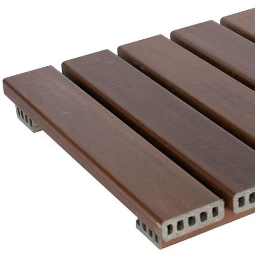 Deck modular em madeira plástica 50 x 50 cm ipê Deck modular em madeira plástica 50 x 50 cm ipê