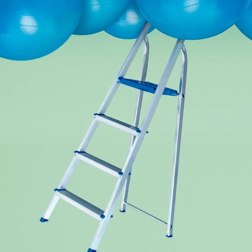 Escada de alumínio 4 degraus modelo residencial - 5102 Escada de alumínio 4 degraus modelo residencial - 5102