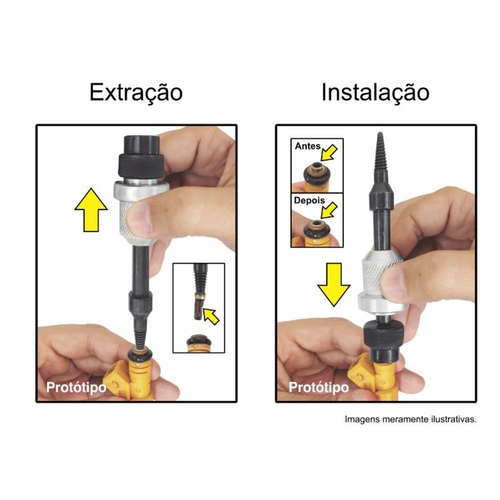 Extrator e instalador filtro interno bico injetor - 101015 Extrator e instalador filtro interno bico injetor - 101015