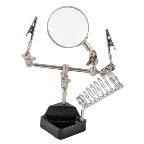 Lupa com garras e suporte para ferro de solda Lupa com garras e suporte para ferro de solda