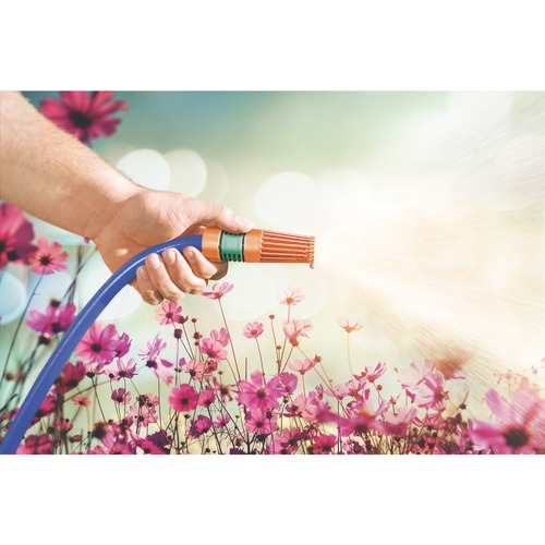 Mangueira flex�vel para jardim 30 m com engates e esguicho azul - Flex